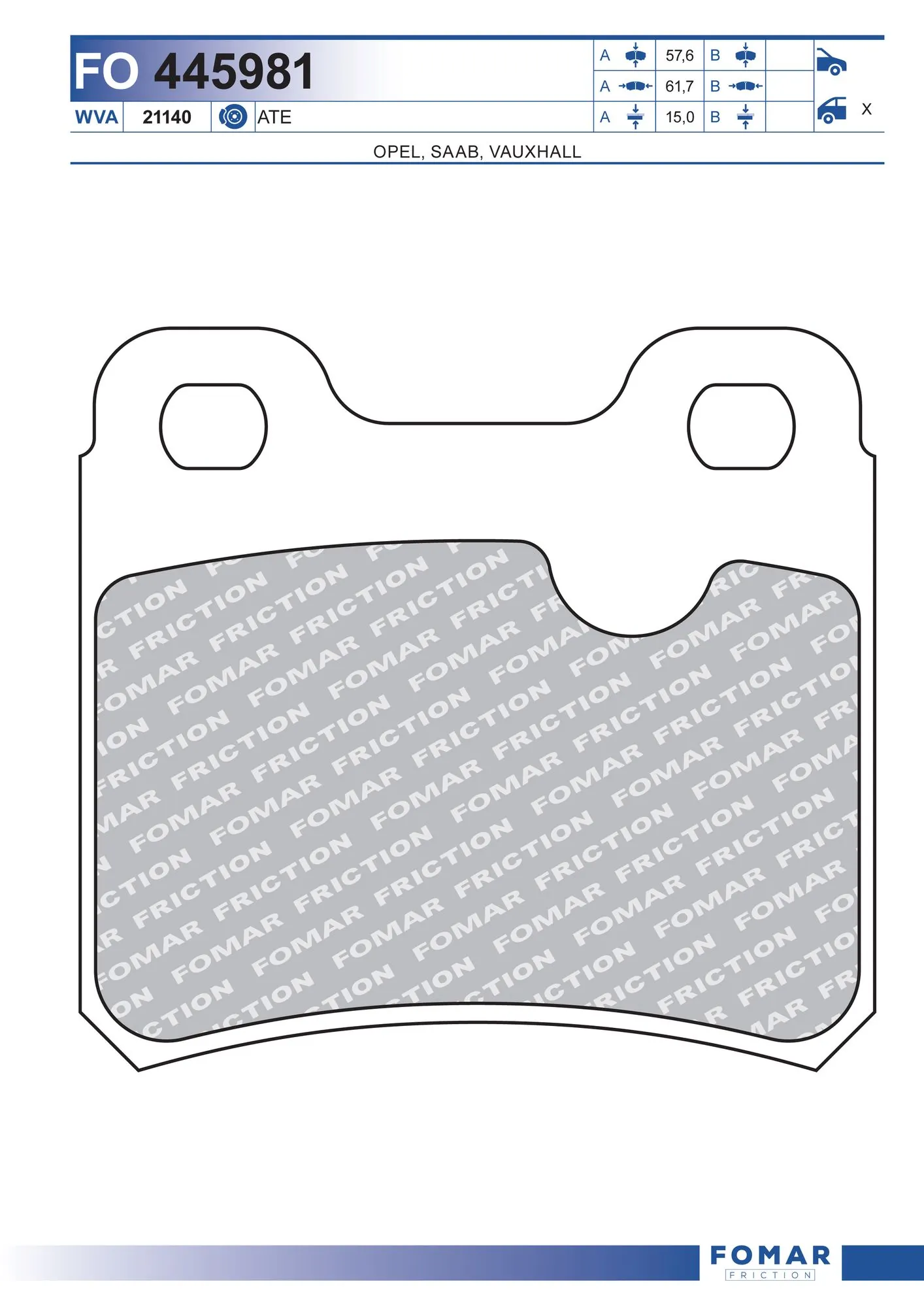 Brake Pad Set, disc brake
